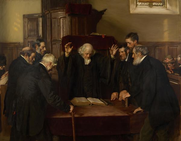 The Ordination of Elders in a Scottish Kirk (Dated 1891)